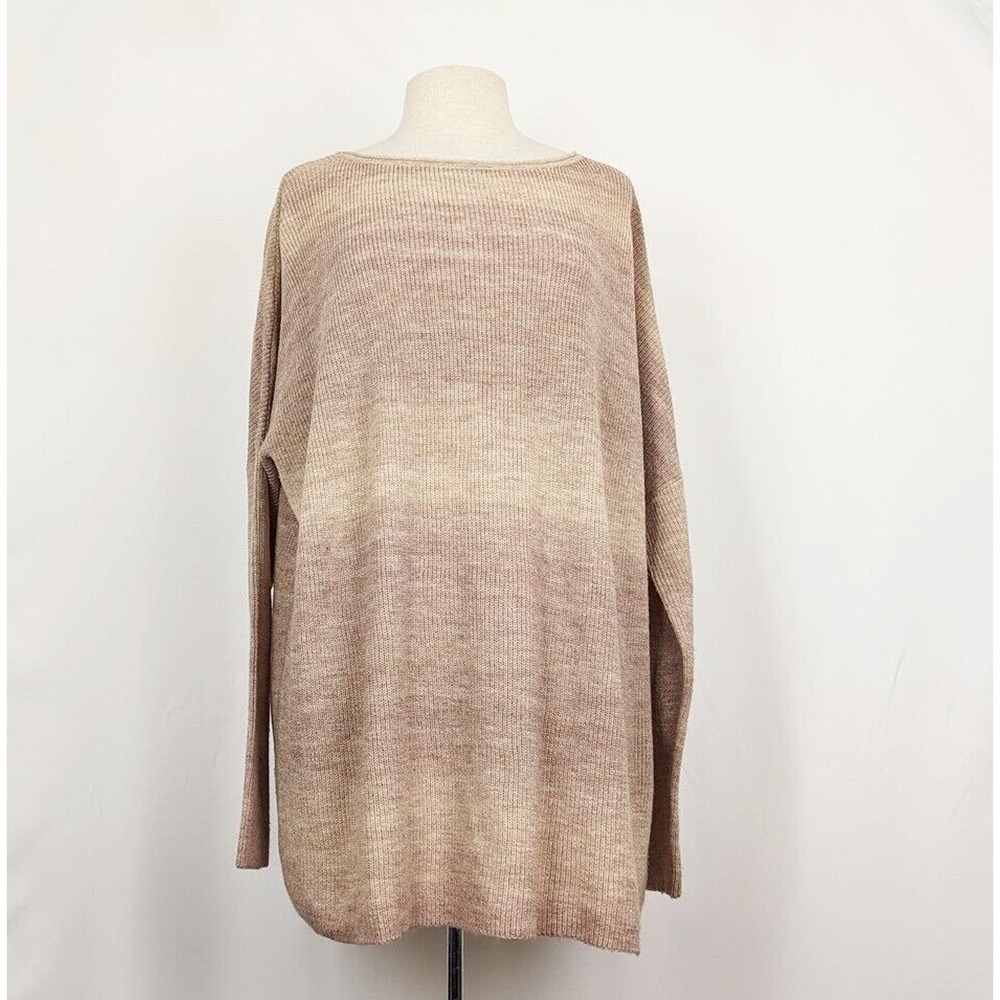 J.Jill Sweater Beige Ombre Boat Neck Dolman Sleeve Sweater Women's Size L